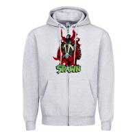 Heather Grey spawn Zipper Hoodie - lanVoArt