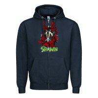 Navy spawn Zipper Hoodie - lanVoArt