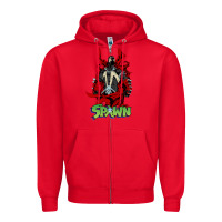 Red spawn Zipper Hoodie - lanVoArt