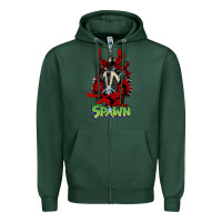 Sports Green spawn Zipper Hoodie - lanVoArt