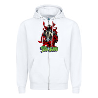 White spawn Zipper Hoodie - lanVoArt