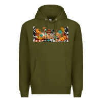 Army Green cozy vibes libbey glass Premium Hoodie - BundleAndBundleShop