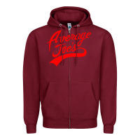 Burgundy average joe's gym 1 Zipper Hoodie - lanVoArt
