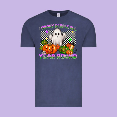 I Ghost People All Year Round Vintage Tee Designed By Nancycooperartshop