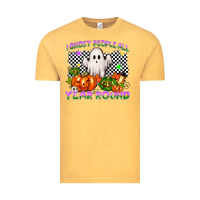 Vintage Mustard I ghost people all year round Vintage Tee - NancyCooperArtShop