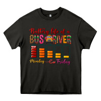 Asphalt Battery Life Of A Bus Driver Heavy Core Tee - BundleAndBundleShop
