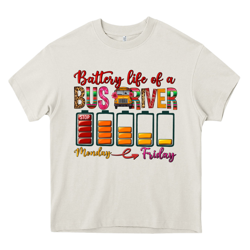 Battery Life Of A Bus Driver Heavy Core Tee by BundleAndBundleShop | Teevron