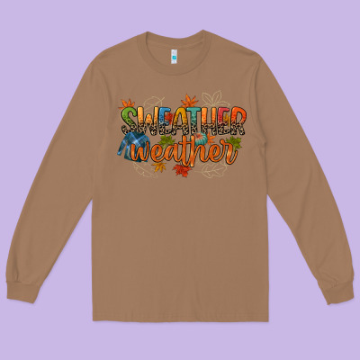 Sweather Weather Long Sleeve Tee Designed By Cowgirlartshop
