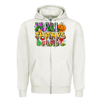 Oatmeal Heather holiday fusion art Zipper Hoodie - CowhideDigitalArt
