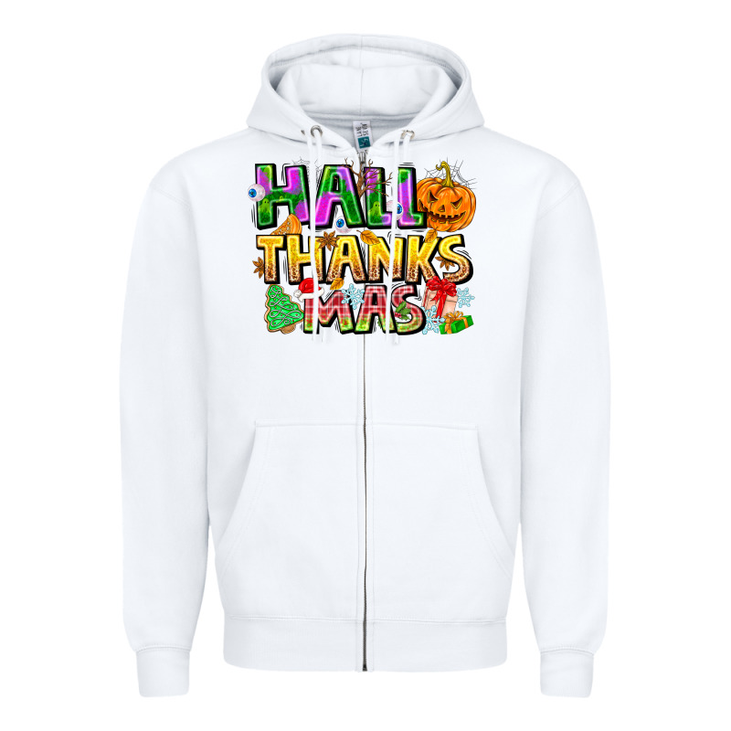 Holiday Fusion Art Zipper Hoodie by CowhideDigitalArt | Teevron
