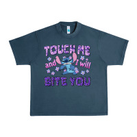 Midnight Navy touch me and i will bite you Urban Heavy Tee - texasbilliewilder