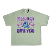 Oil Green touch me and i will bite you Urban Heavy Tee - texasbilliewilder