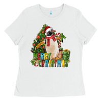White Merry Christmas Penguin Ladies Tee - LillyAllenDesigns