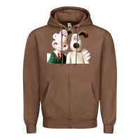 Chestnut the man with his dog taking selfie w.a.l.l.a.c.e Zipper Hoodie - lanVoArt