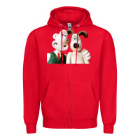 The Man With His Dog Taking Selfie W.a.l.l.a.c.e Zipper Hoodie | Teevron