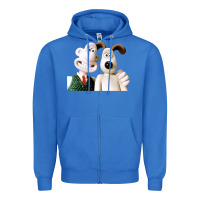 True Royal the man with his dog taking selfie w.a.l.l.a.c.e Zipper Hoodie - lanVoArt