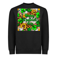 Black Happy St. Patrick's Day pattern digital paper Heavyweight Sweatshirt - BundleAndBundleShop