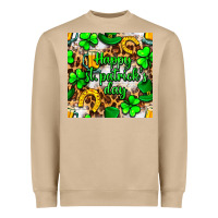 Mushroom Happy St. Patrick's Day pattern digital paper Heavyweight Sweatshirt - BundleAndBundleShop