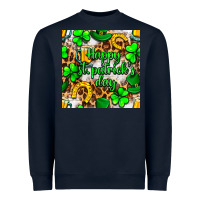 Navy Happy St. Patrick's Day pattern digital paper Heavyweight Sweatshirt - BundleAndBundleShop