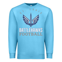Ocean Blue stl battlehawks football! xfl Premium Sweatshirt - lanVoArt