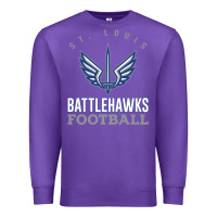 Purple stl battlehawks football! xfl Premium Sweatshirt - lanVoArt