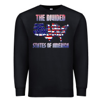 Black the divided states of america political humor usa map t shirt Premium Sweatshirt - lanVoArt