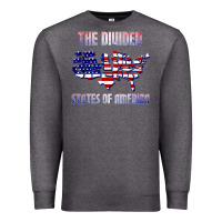 Charcoal Heather the divided states of america political humor usa map t shirt Premium Sweatshirt - lanVoArt
