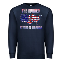 Navy the divided states of america political humor usa map t shirt Premium Sweatshirt - lanVoArt