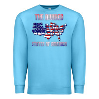 Ocean Blue the divided states of america political humor usa map t shirt Premium Sweatshirt - lanVoArt