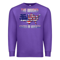Purple the divided states of america political humor usa map t shirt Premium Sweatshirt - lanVoArt