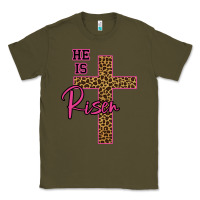 Army Green He Is Risen Leopard Classic Tee - Bettercallsaul