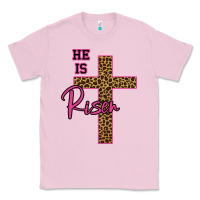 Bubblegum Pink He Is Risen Leopard Classic Tee - Bettercallsaul