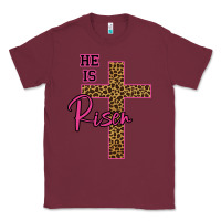 Burgundy He Is Risen Leopard Classic Tee - Bettercallsaul