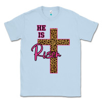 Dusty Blue He Is Risen Leopard Classic Tee - Bettercallsaul