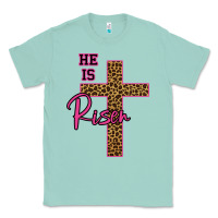 Seafoam He Is Risen Leopard Classic Tee - Bettercallsaul