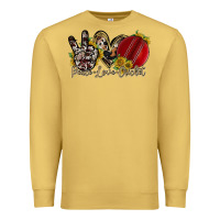 Antique Gold peace love cricket Premium Sweatshirt - RacoonDesign