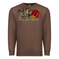 Chestnut peace love cricket Premium Sweatshirt - RacoonDesign