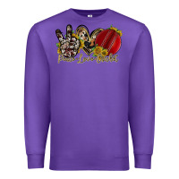 Purple peace love cricket Premium Sweatshirt - RacoonDesign