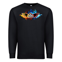 Black se bikes bmx bicycle on fire sport blue red Premium Sweatshirt - lanVoArt