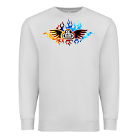 Dove Grey se bikes bmx bicycle on fire sport blue red Premium Sweatshirt - lanVoArt