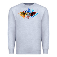 Heather Grey se bikes bmx bicycle on fire sport blue red Premium Sweatshirt - lanVoArt