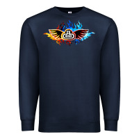 Navy se bikes bmx bicycle on fire sport blue red Premium Sweatshirt - lanVoArt