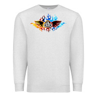 Oatmeal Heather se bikes bmx bicycle on fire sport blue red Premium Sweatshirt - lanVoArt