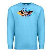 Ocean Blue se bikes bmx bicycle on fire sport blue red Premium Sweatshirt - lanVoArt