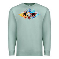 Seafoam se bikes bmx bicycle on fire sport blue red Premium Sweatshirt - lanVoArt