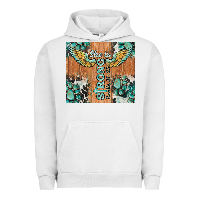 She Is Strong Tumbler Urban Hoodie by BarkalooDesign | Teevron