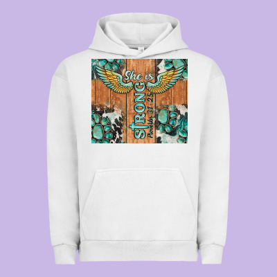 She Is Strong Tumbler Urban Hoodie Designed By Barkaloodesign