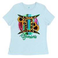 Baby Blue Gemini Ladies Tee - RanaPortraitStore