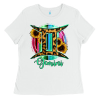 White Gemini Ladies Tee - RanaPortraitStore