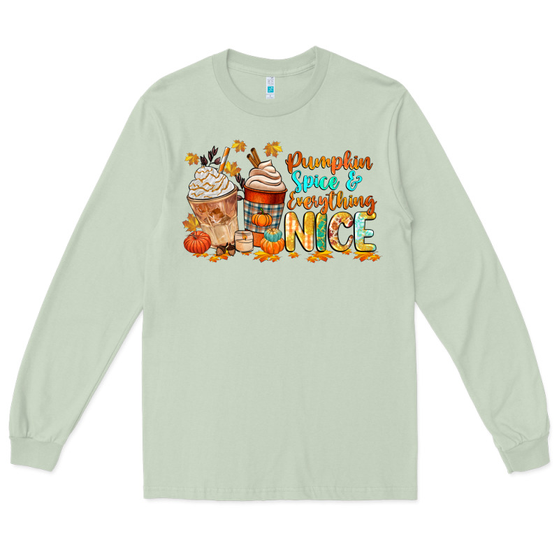 Pumpkin Spice And Everything Nice Long Sleeve Tee by CowGirlArtShop | Teevron